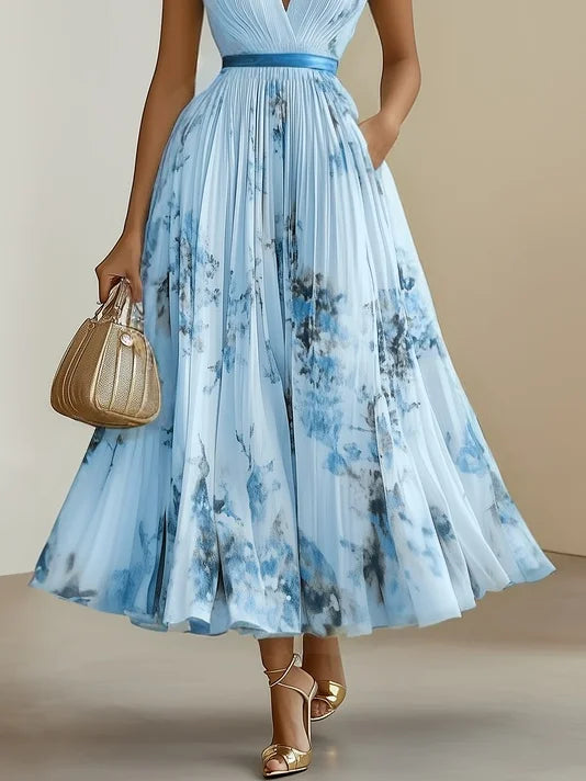 Κρουαζέ φόρεμα με V λαιμόκοψη